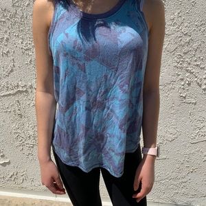 Blue and Purple Marbled Tank Top